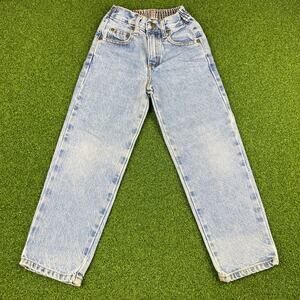 Vintage Trails Jeans Girls Light Wash Denim Straight Leg Jeans Sz 6X